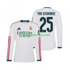Camiseta Real Madrid Yan Diomande 25 Primera Equipación 2026/2027 Manga Larga